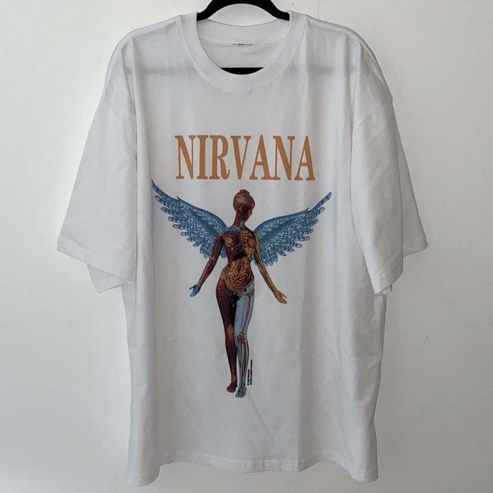 Nirvana Custom Made Band Merch Tee Designer Streetwear NWT UNI Sample Sale XL‌